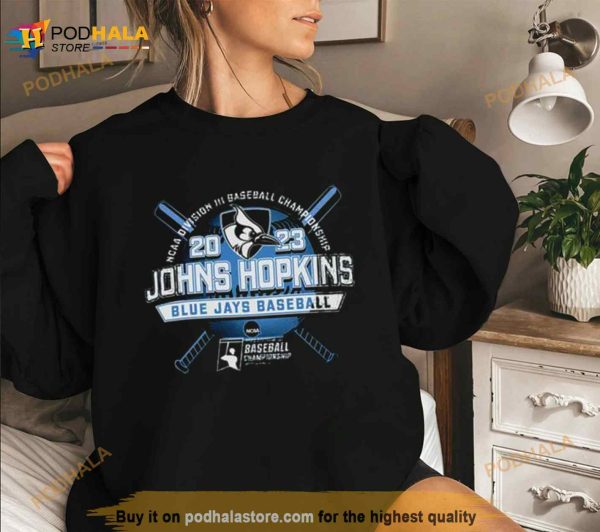 2023 NCAA Division III Baseball Championship Johns Hopkins Blue Jays Baseball Shirt