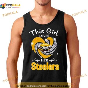 2023 Pittsburgh Steelers This Girl Loves Her Steelers Heart Diamond Shirt