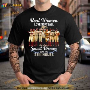 2023 Real Women Love Softball Smart Women Love The Seminoles Shirt