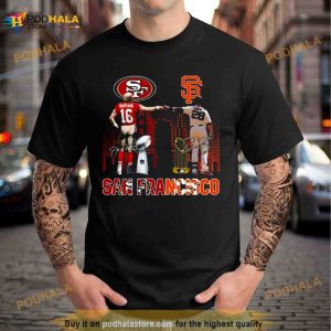 City Of Champions San Francisco Giants 49ers Black T-Shirt Crewneck Mens  Small