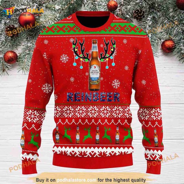 3D Angry Orchard Reinbeer Christmas Sweater