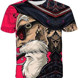 Handsome Elderly Man Lightweight Breathable 3D Anime Shirt