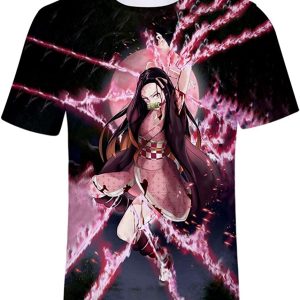 3D Anime Shirt Kamado Nezuko Animation Tee 3D Anime Shirt