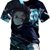 3D Anime Shirt Print Demon Slayer Casual Short Sleeve Tee