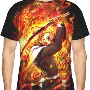 3D Anime Shirt Printed Unisex Short-Sleeved Casual 3D Anime Shirt
