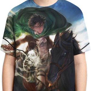 Printing Anime Crew Round Neck 3D Anime Shirt for Kids Unisex Adult