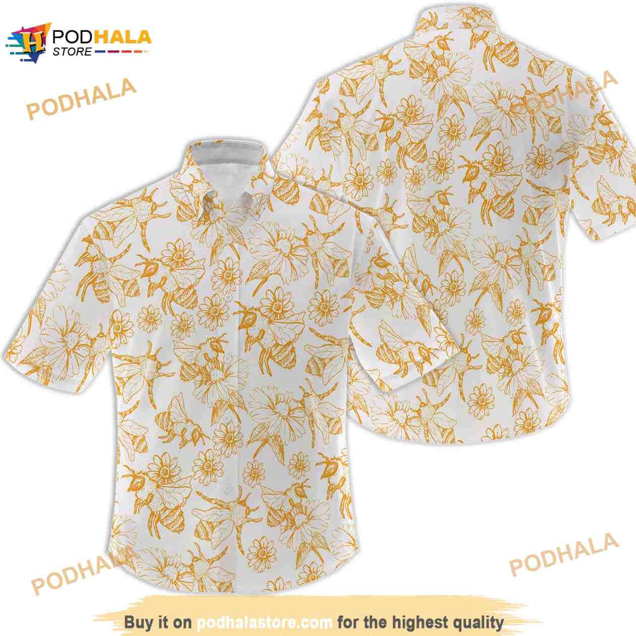 3D Bees Funny Hawaiian Shirt, Unique Beach Shirt 3D Bees Funny Hawaiian Shirt, Unique Beach Shirt