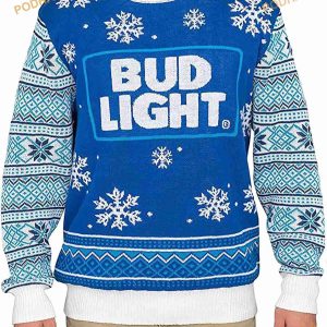 3D Bud Light Classic Ugly Christmas Sweater, Bud Light Ugly Xmas