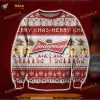 3D Budweiser Ugly Beer Drinking Christmas Sweater, Budweiser Ugly Xmas