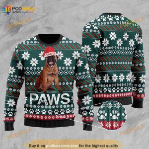 3D Bullmastiff Santa Printed Christmas Funny Ugly Sweater