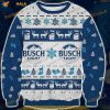 3D Busch Light Print Christmas Sweater, Busch Ugly Xmas