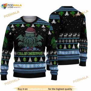 3D Call Of Cthulhu Ugly Christmas Ugly Sweater