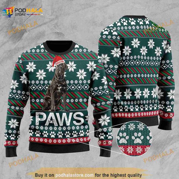 3D Cane Corso Santa Printed Christmas Funny Ugly Sweater