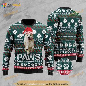 3D Cardigan Welsh Corgi Santa Printed Paws Christmas Funny Ugly Sweater
