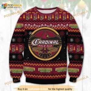 3D Cardinal Pale Ale Beer Ugly Christmas Funny Ugly Sweater