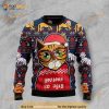 3D Cat Look So Ugly Christmas Sweater, Cat Santa Ugly Xmas
