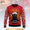 3D Cat Too Late To Be Good Black Cat Santa Christmas Ugly Sweater