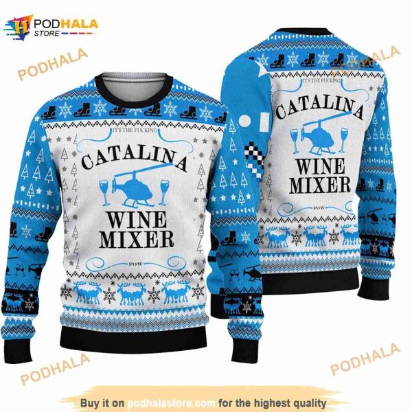 3D Catalina Wine Mixer Ugly Christmas Sweater, Catalina Wine Mixer Xmas