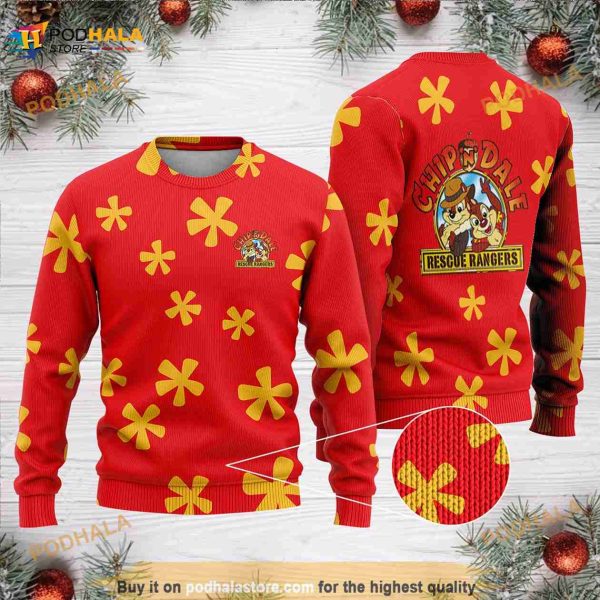3D Chip Dale Ugly Christmas Sweater, Disney World Sweatshirt