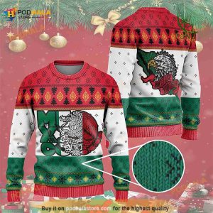 3D Christmas Mexico Flag Funny Ugly Sweaters