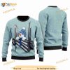 3D Christmas Snowman Wooden Fences Merry And Bright Sweater