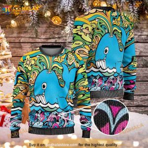 3D Christmas Whale Funny Ugly Sweaters