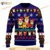 3D Corgi Cute Noel Mc Christmas Blue Funny Ugly Sweater