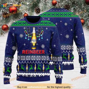 3D Corona Extra Reinbeer Christmas Funny Ugly Sweater