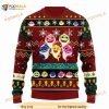 3D Cute Shark Ugly Christmas Funny Ugly Sweater Red Brown