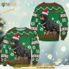 3D Dachshund Green Christmas Funny Ugly Sweater