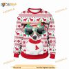 3D Dachshund With Glasses Merry Christmas Sweater