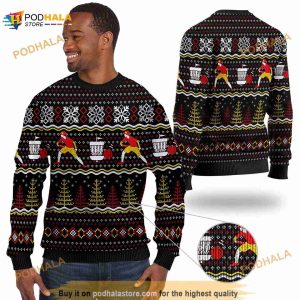 3D Disc Golf Funny Ugly Sweater With Christmas Patterns Sweater