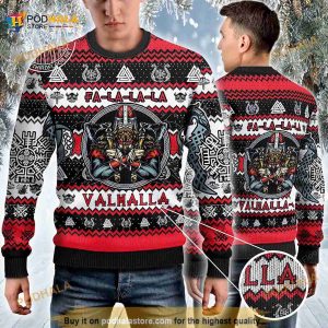 3D Fa La La La Vikings Ugly Christmas Sweater