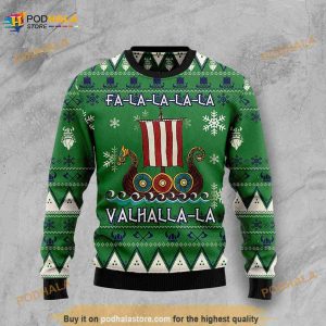 3D Fa-la-la-la Valhalla-la Viking Christmas Funny Ugly Sweater