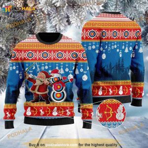 3D Funny Christmas Santa Claus Archery Funny Ugly Sweater