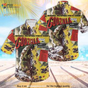 3D Godzilla, King Of Monsters Unisex Hawaiian Shirt