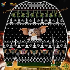 3D Gremlins Pattern 3D Christmas Funny Ugly Sweater