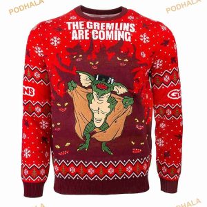 3D Gremlins The Gremlins Are Coming Ugly Christmas Sweater