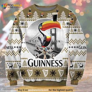 3D Guinness Funny Ugly Sweater Beer Drinking Christmas