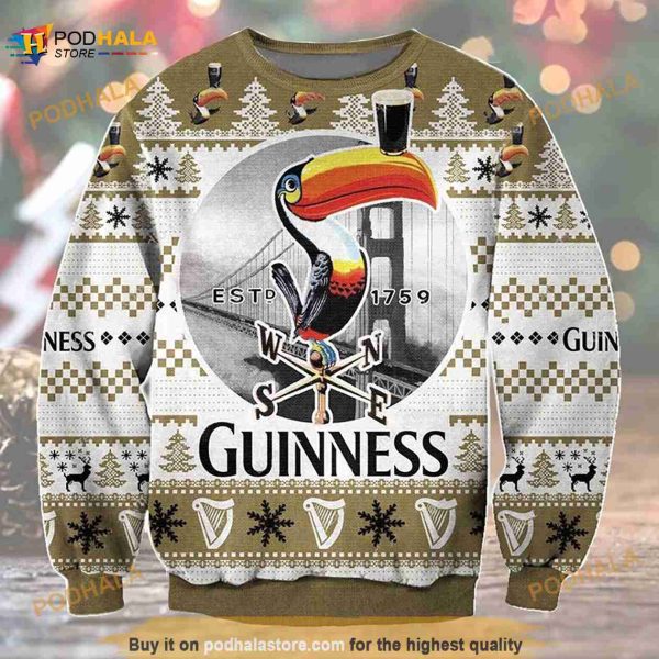 3D Guinness Funny Ugly Sweater Beer Drinking Christmas