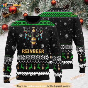 3D Guinness Reinbeer Christmas Funny Ugly Sweater