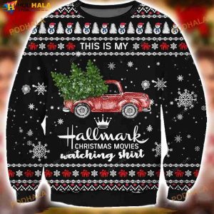 3D Hallmark Christmas Movies Pattern 3D Christmas Funny Ugly Sweater