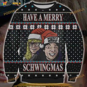 3D Have A Merry Schwingmas 3D Christmas Funny Ugly Sweater