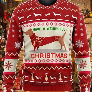 3D Have A Weinerful Christmas Knitted Funny Ugly Sweater