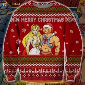 3D He Man And She Ra Symbol Christmas Funny Ugly Sweater