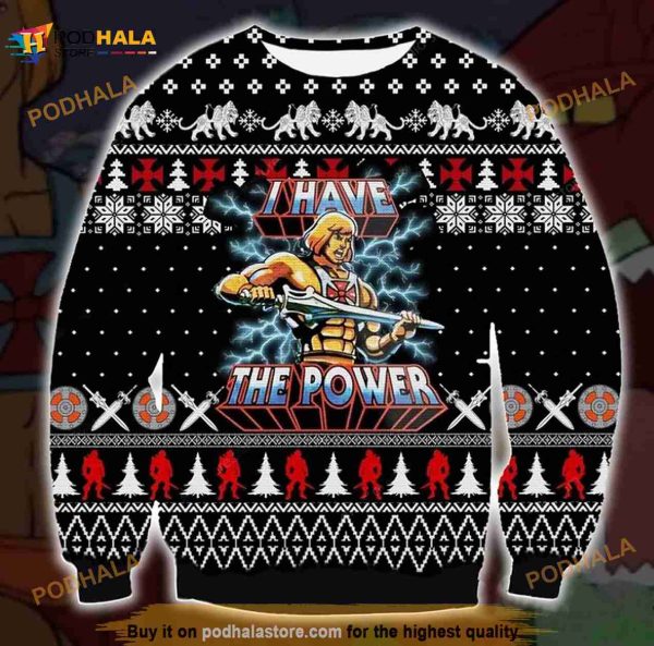 3D He Man Symbol Christmas Funny Ugly Sweater, Christmas Xmas Sweater