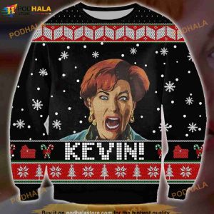3D Home Alone Pattern 3D Christmas Funny Ugly Sweater