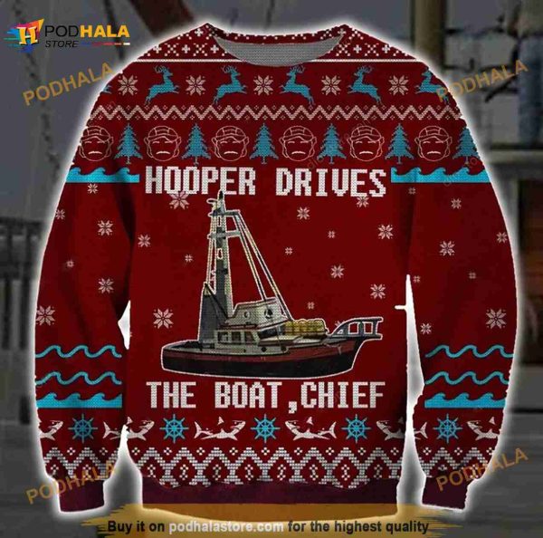 3D Hooper Drives Symbol 3D Christmas Funny Ugly Sweater