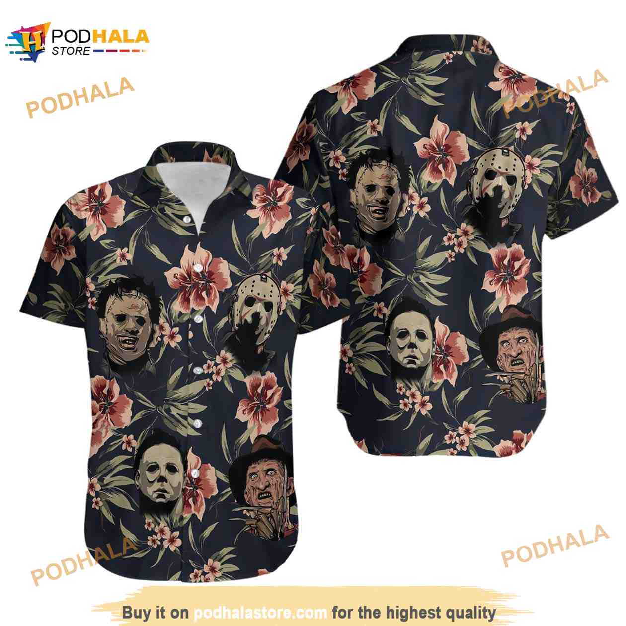 3D Horror Characters Freddie Tropical Hawaiian Shirt 3D Horror Characters Freddie Tropical Hawaiian Shirt