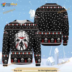 3D Jason Christmas Horror Christmas Wool Knitted Ugly Christmas Sweater